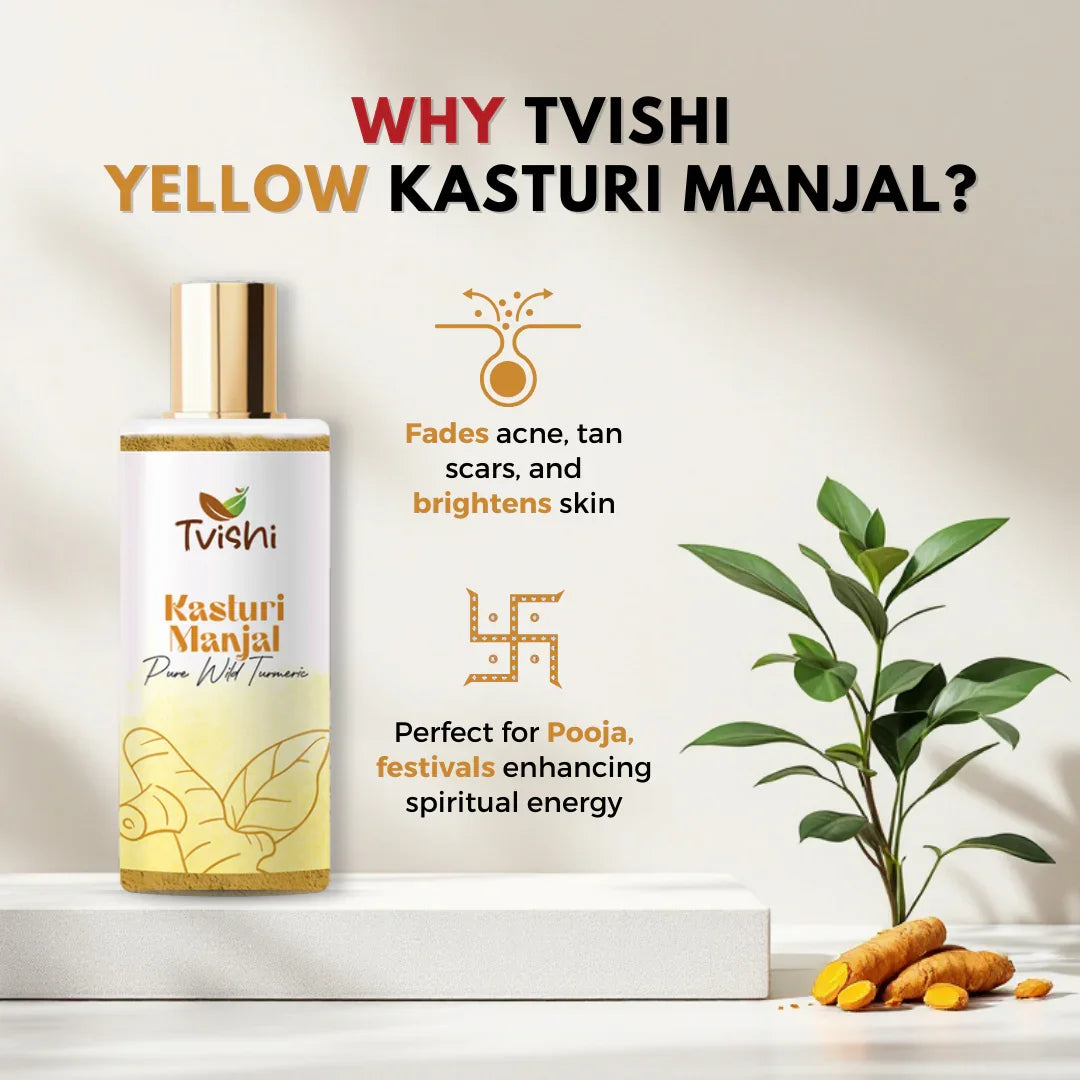 Kasturi Manjal Powder 50 gms - Tvishi Skincare