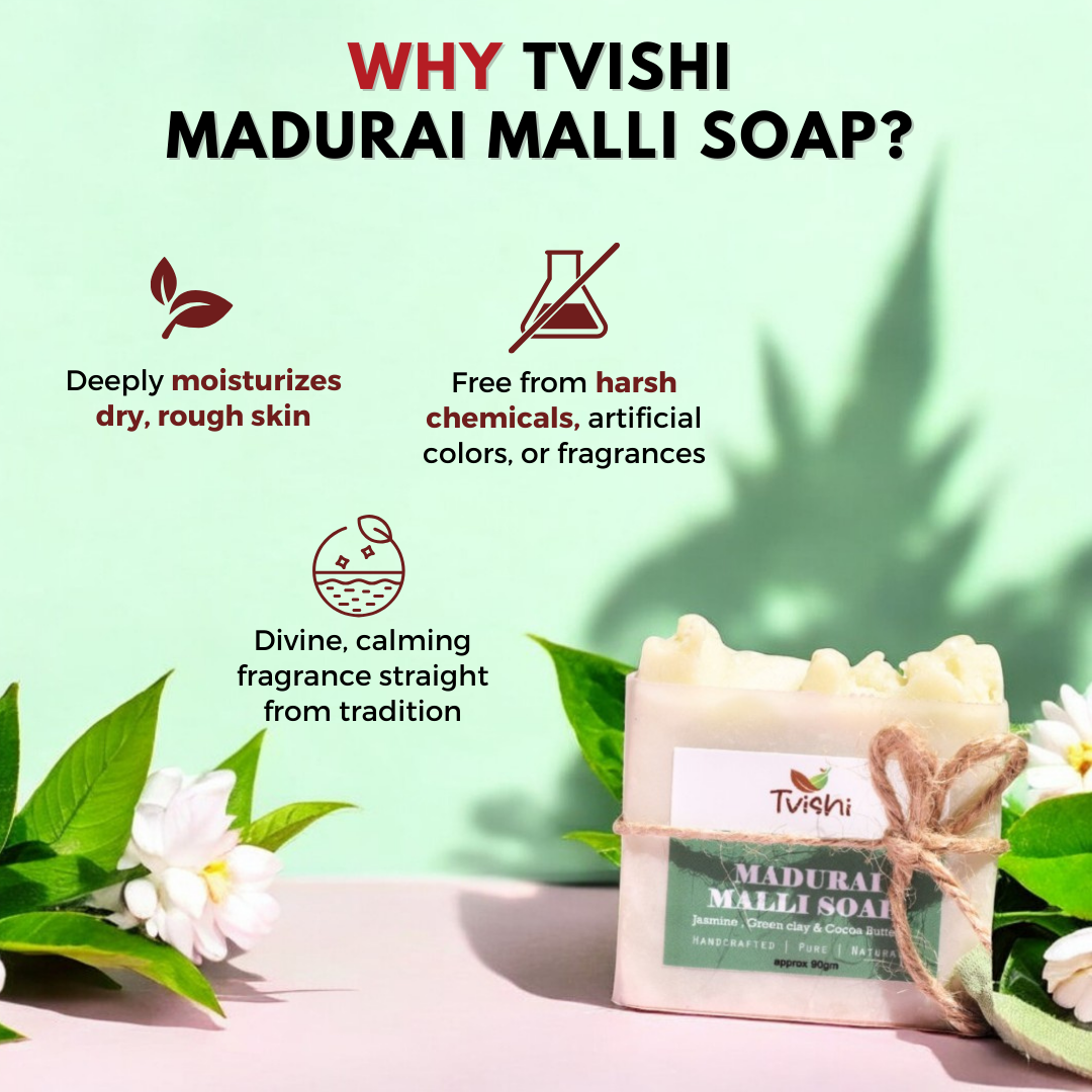 Madurai Malli Soap - Tvishi Skincare