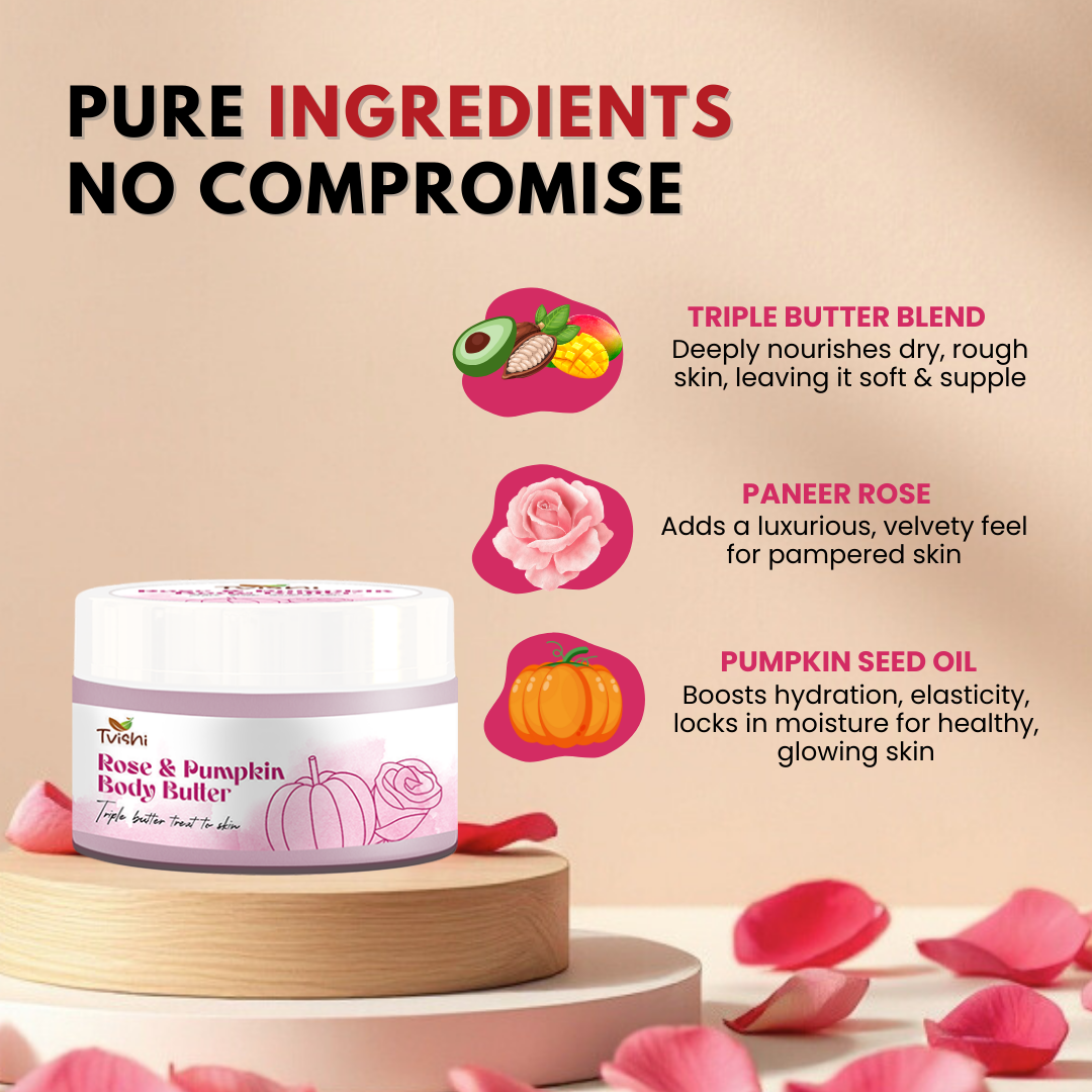 Rose Pumpkin Body Butter - Tvishi Skincare