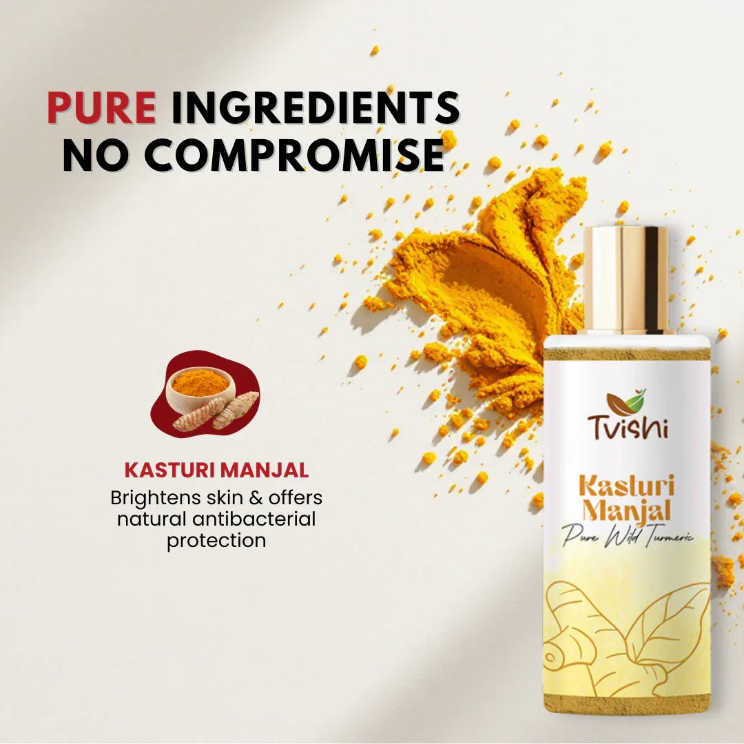 Kasturi Manjal Powder 50 gms - Tvishi Skincare