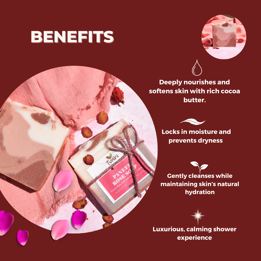 Paneer Rose Soap - Tvishi Skincare