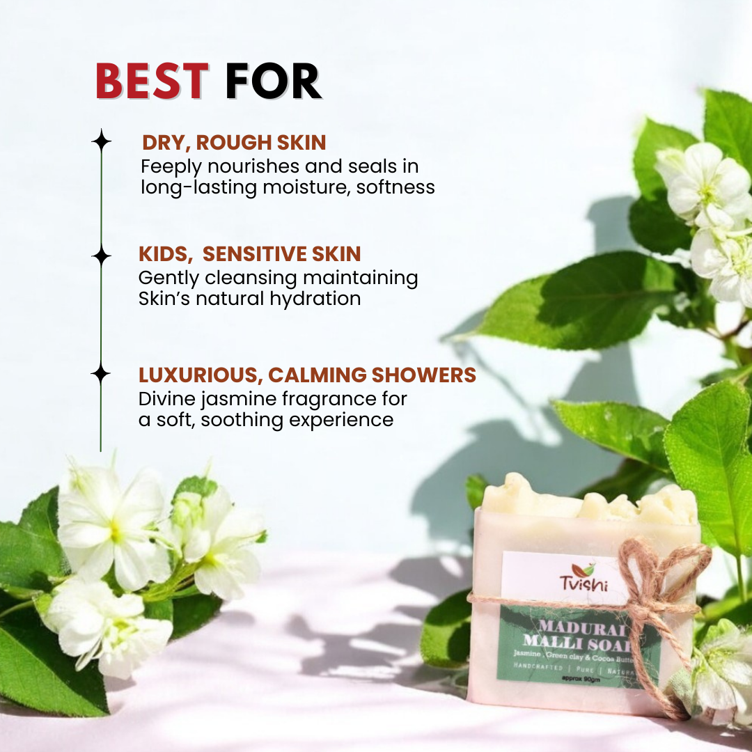 Madurai Malli Soap - Tvishi Skincare