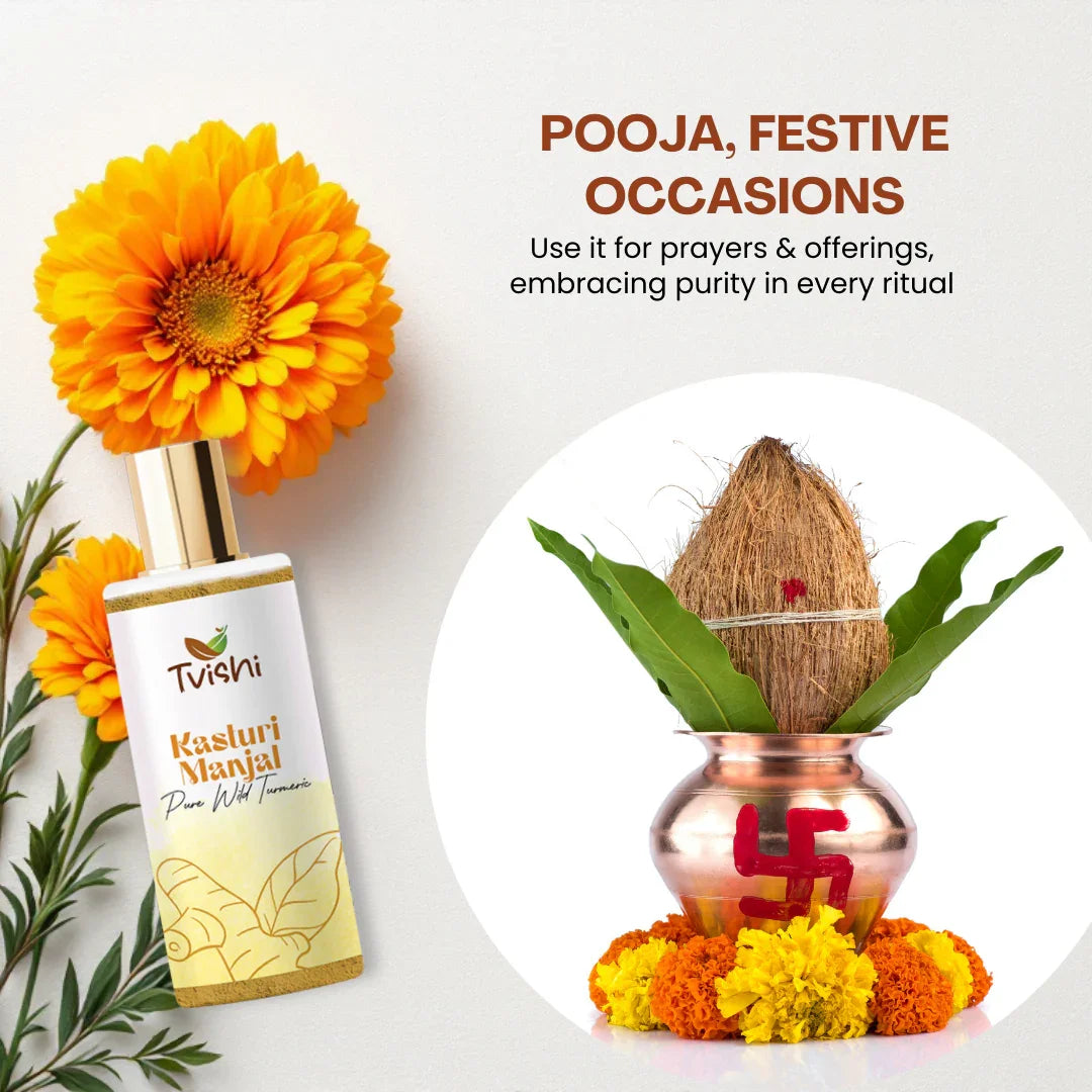 Kasturi Manjal Powder 50 gms - Tvishi Skincare