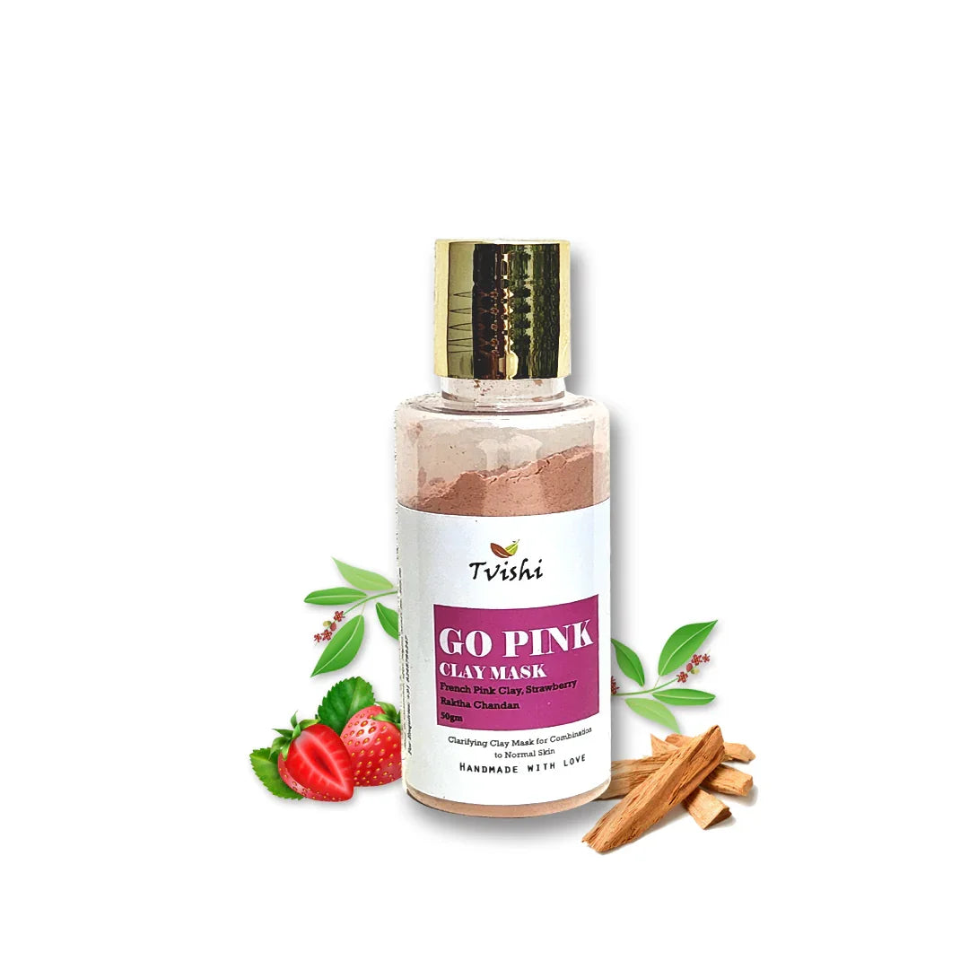 Go Pink Clay Mask 50 Gms - Tvishi Skincare