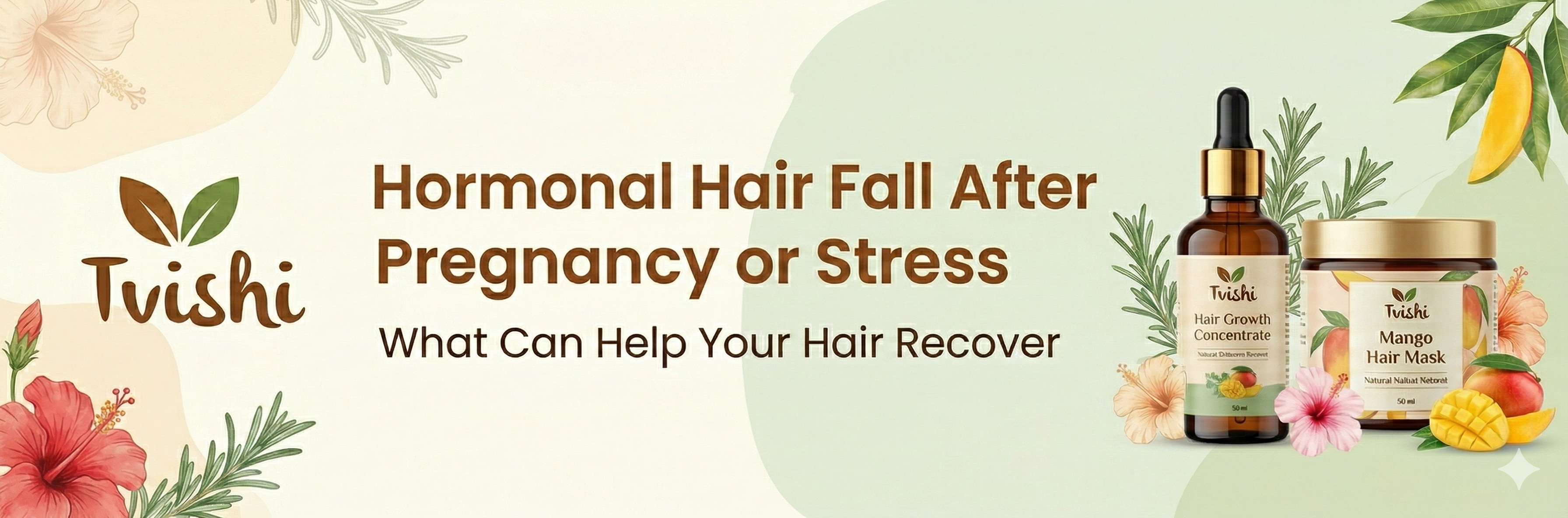 Postpartum hair fall and recovery routine with natural hair care