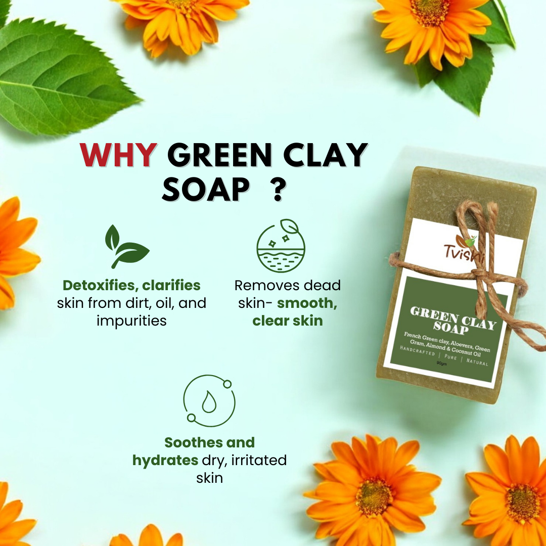 Green Clay Soap - Tvishi Skincare