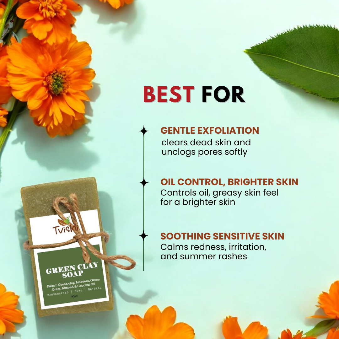 Green Clay Soap - Tvishi Skincare