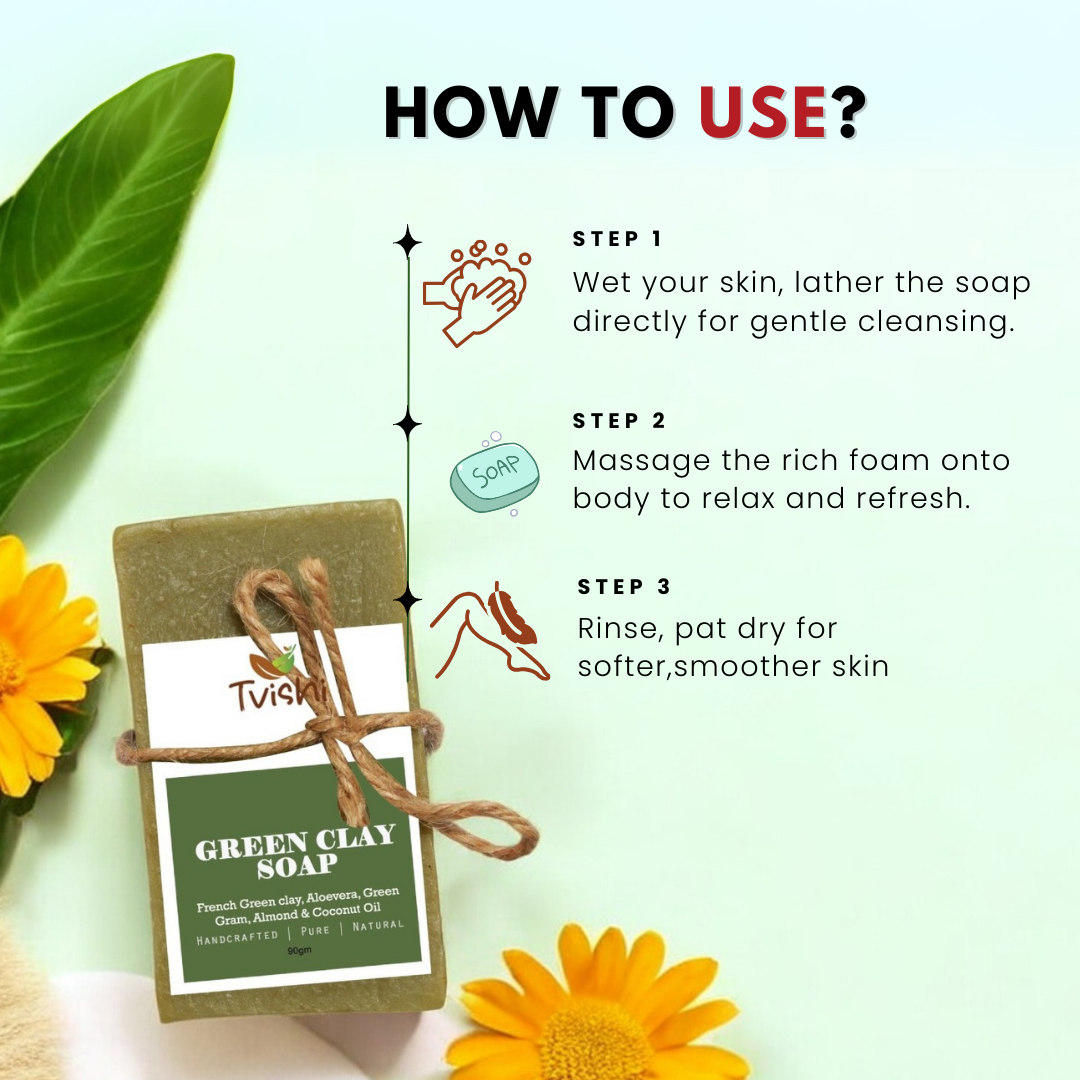 Green Clay Soap - Tvishi Skincare
