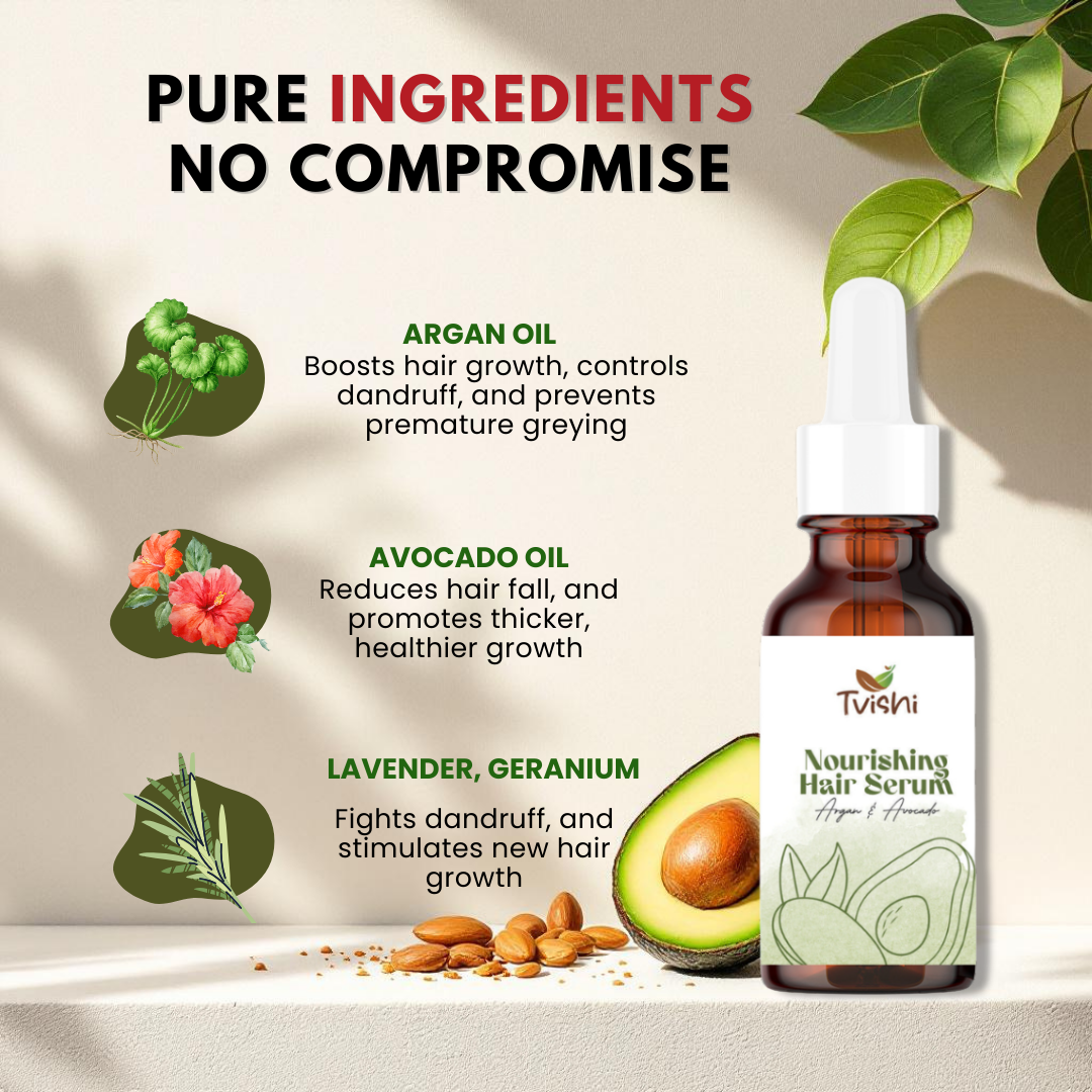 Lightweight hair serum for frizz control