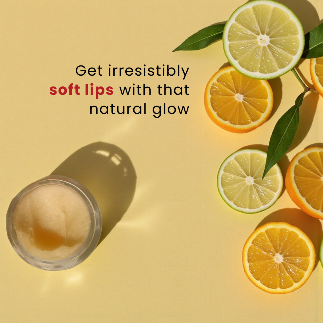 Lip scrub for soft pink lips and smooth texture 