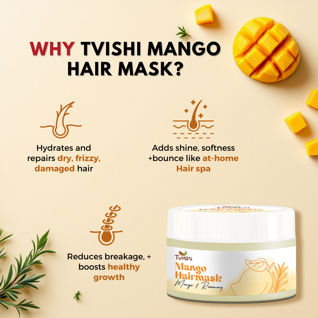 Mango hair mask for strong hair smoothness
