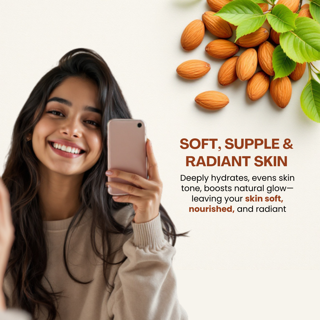 Natural almond oil for skin and hair care India