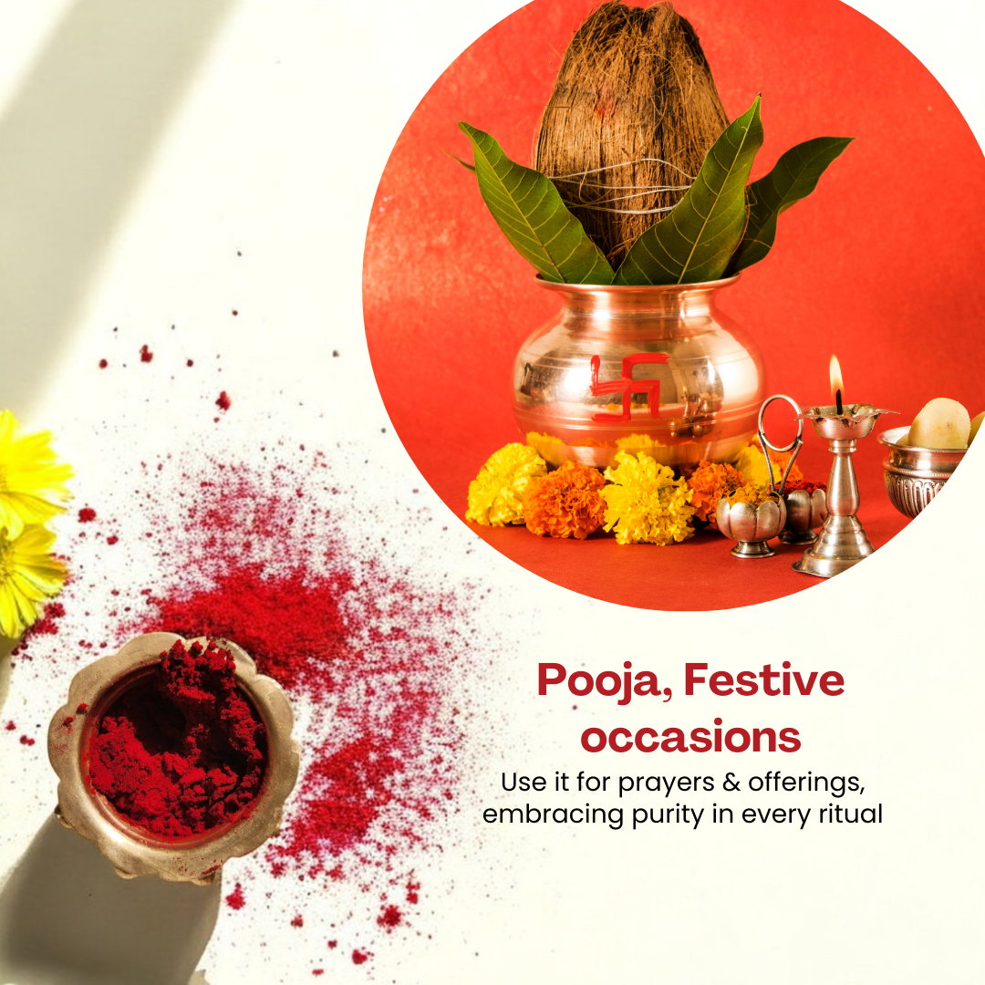 Natural Organic kumkum – Safe for Forehead Application
