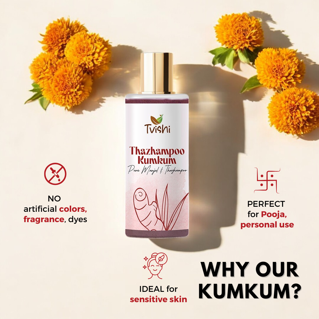 Tvishi Skincare Thazampoo Kumkum – Organic Sindoor Made from Natural Ingredients