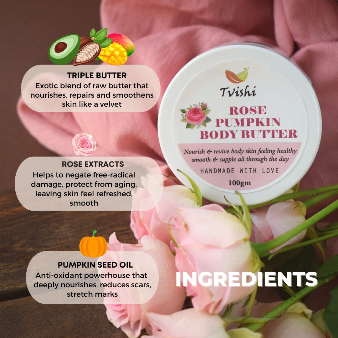 Rose Pumpkin Body Butter | Dry Skin