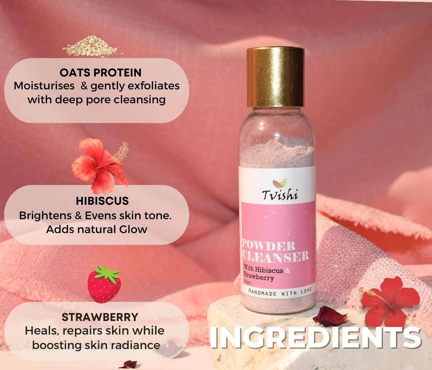Pink Powder to Foaming Cleanser
