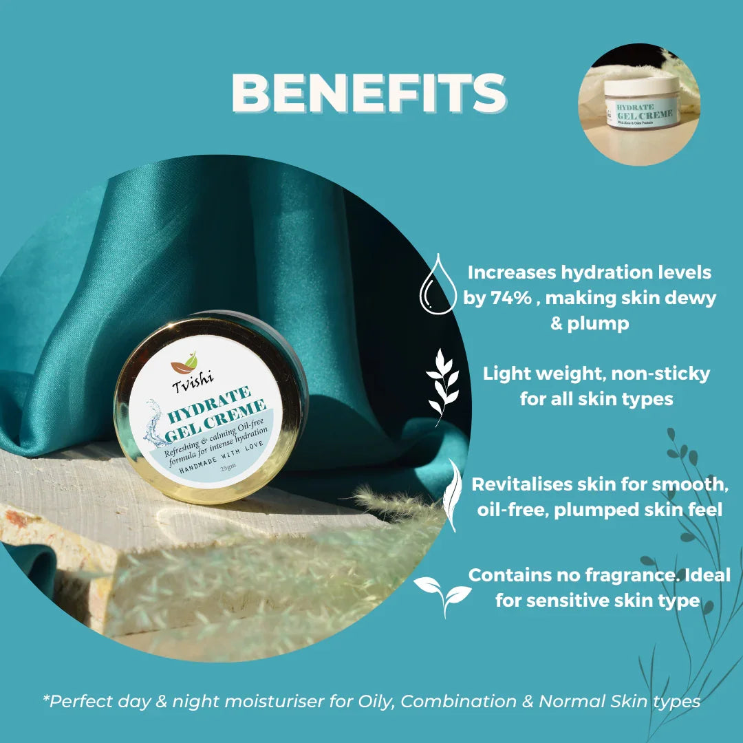 Hydrate gel cream lightweight moisturiser for daily hydration
