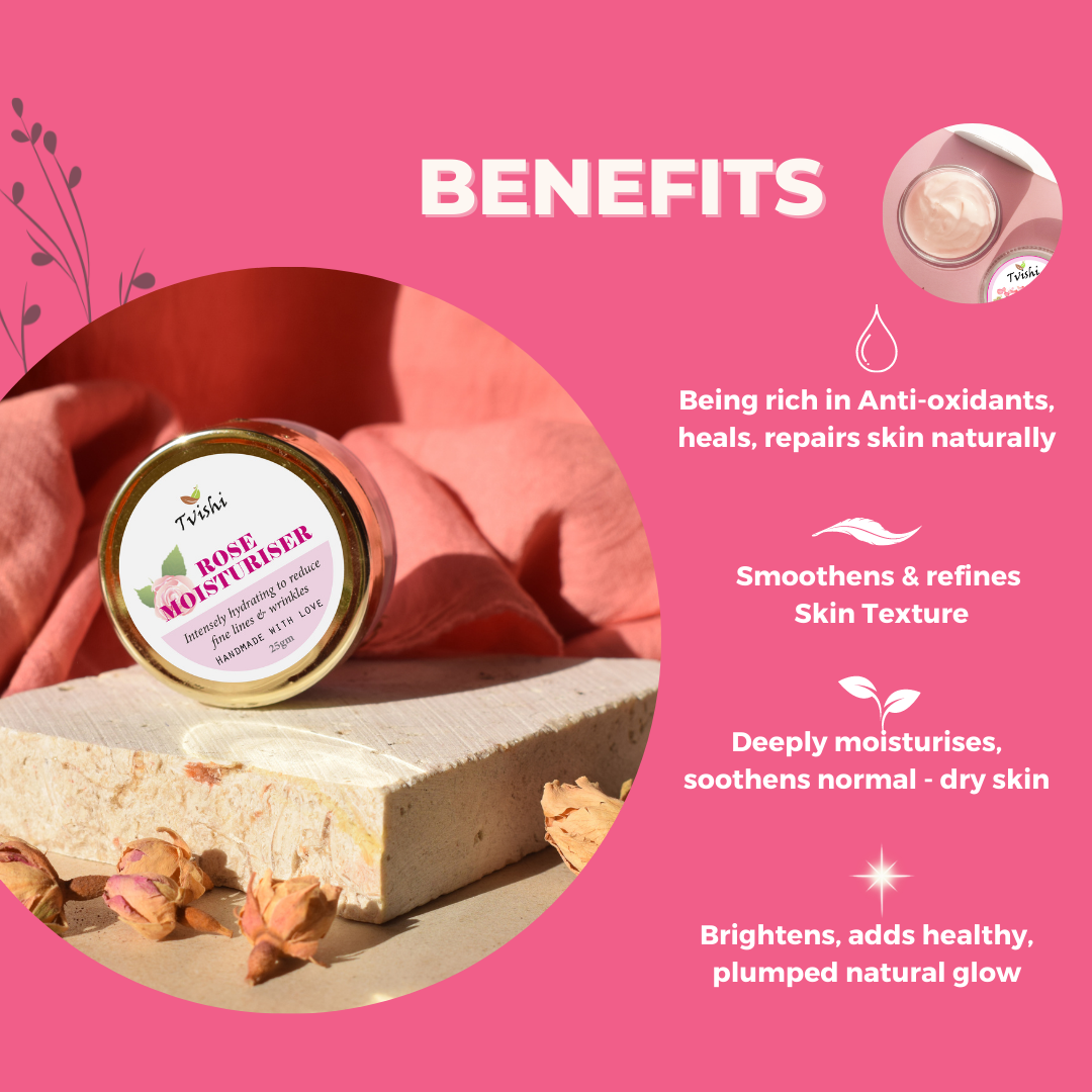 Hydrating rose face cream to improve skin texture