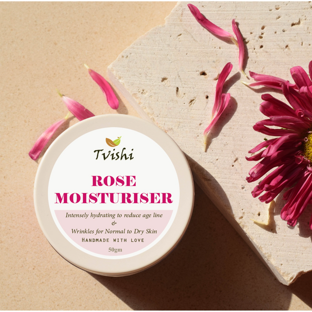 Rose moisturiser for glowing skin and hydration