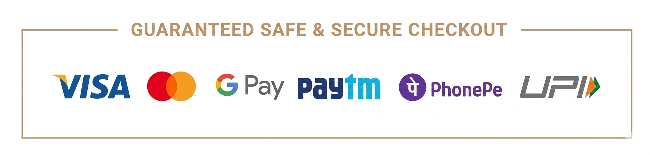 Guaranteed safe and secure checkout